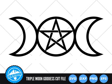Experience the magic of the Wiccan moon with this stunning SVG design